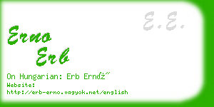 erno erb business card